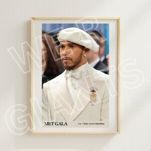 Met Gala Co-Chair LEWIS HAMILTON 11x17 ART PRINT